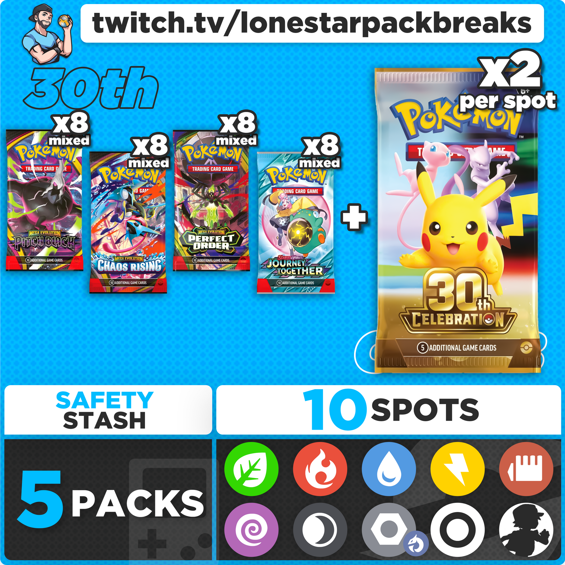 Break #2 Celebrations Mixer 10 type Wed Sep 30th 7PM CST