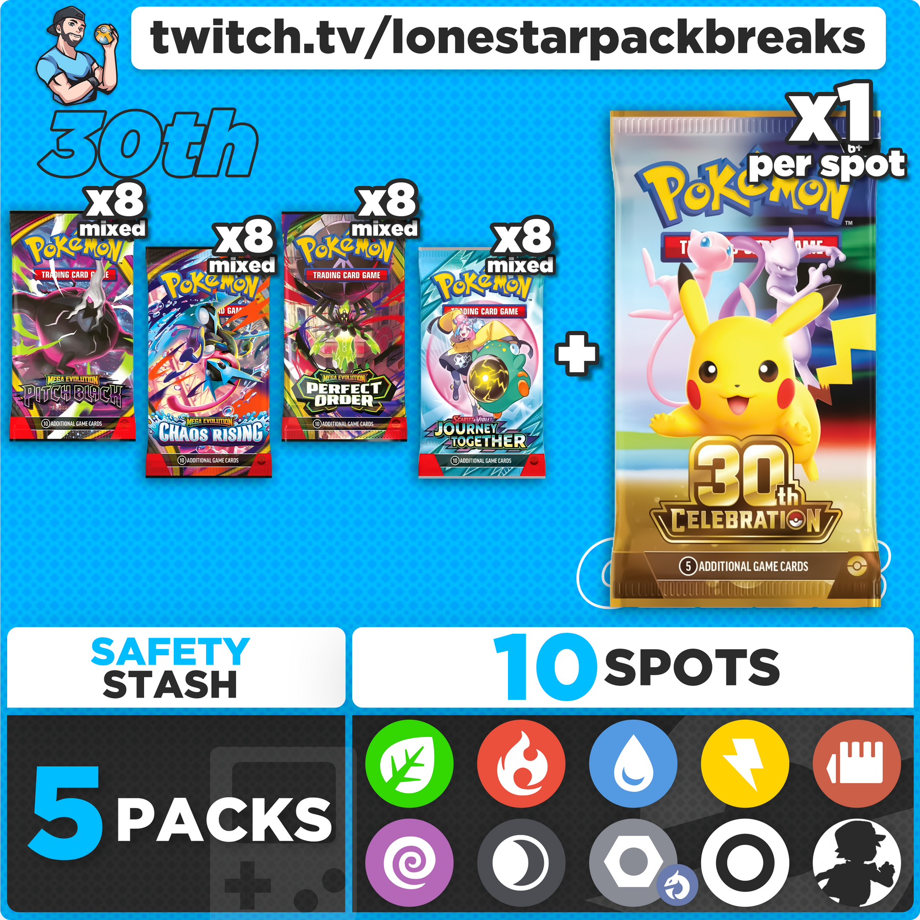 Break #3 Celebrations Mixer 10 type Thurs Oct 15th 7PM CST